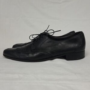 Vintage Bally Men's Black Leather Lace Up Dress Shoes 10.5